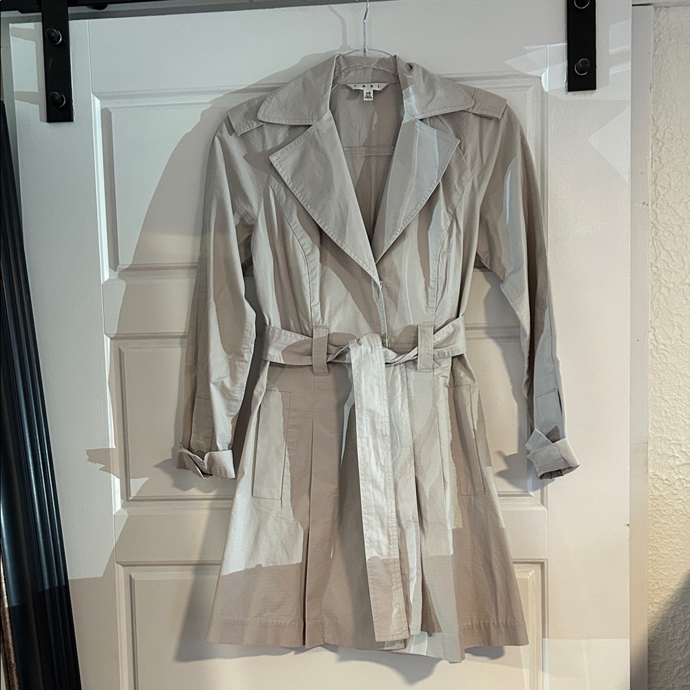 CAbi Light Gray Trench Coat